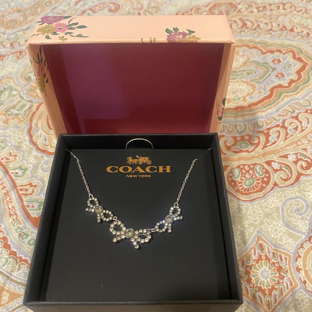 Silver Coach Necklace